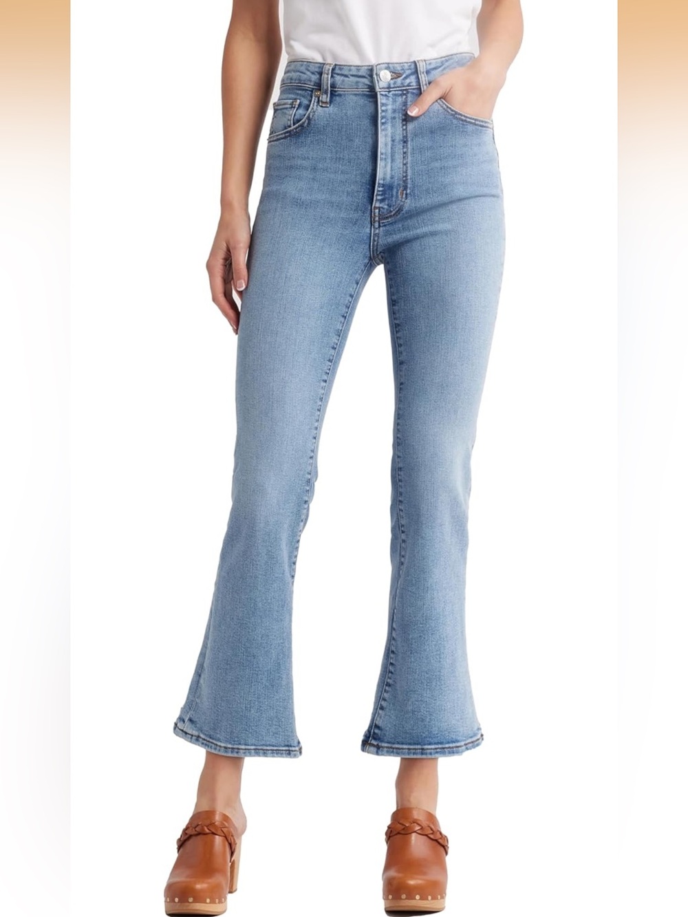 Frame Denim The Reboot Crop High-Rise Flare Jeans